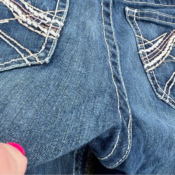 Ariat 32L Whipstitch Rosy Low Rise Boot Cut Jeans - Picture 4 of 8
